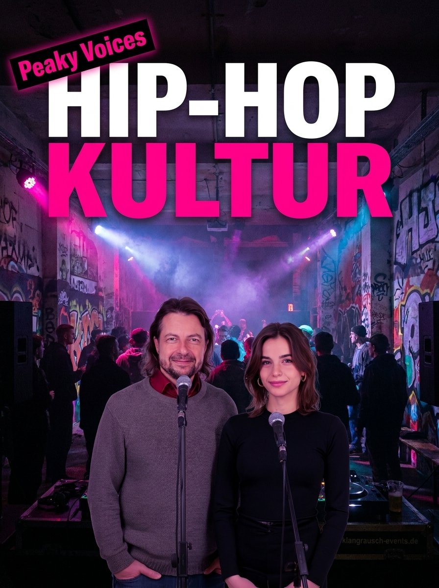 Hip-Hop-Set mit Publikum und Bühnenbeleuchtung
